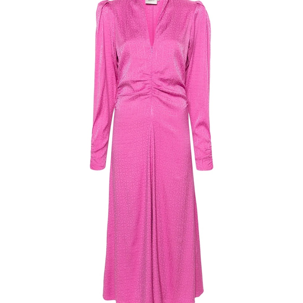 Chic Fuchsia Long Sleeve Dress